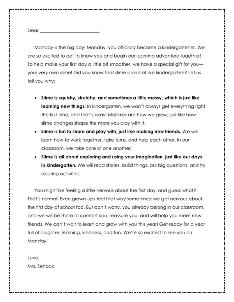 Preview of Welcome Letter for Open House